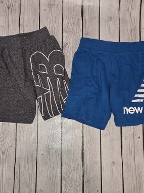 New Balance Boys' Logo Shorts Set - Royal Blue & Dark Gray Small